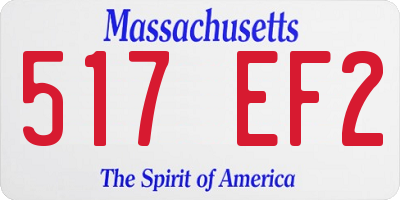 MA license plate 517EF2