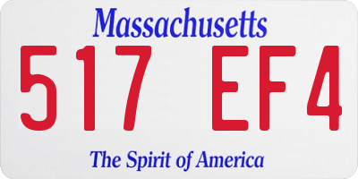 MA license plate 517EF4