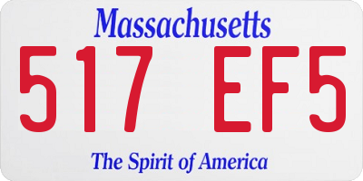 MA license plate 517EF5