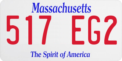 MA license plate 517EG2