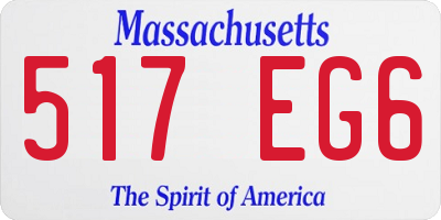 MA license plate 517EG6