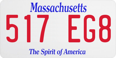 MA license plate 517EG8