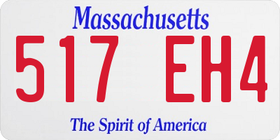 MA license plate 517EH4