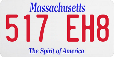 MA license plate 517EH8
