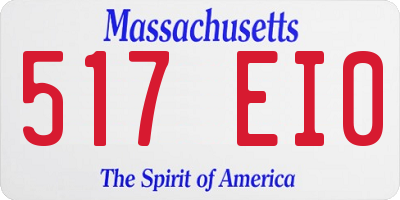 MA license plate 517EI0