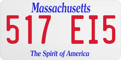 MA license plate 517EI5