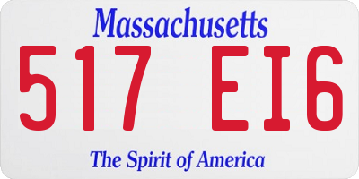 MA license plate 517EI6