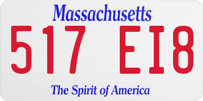 MA license plate 517EI8