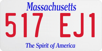 MA license plate 517EJ1
