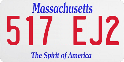 MA license plate 517EJ2