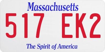 MA license plate 517EK2
