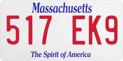 MA license plate 517EK9