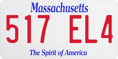MA license plate 517EL4