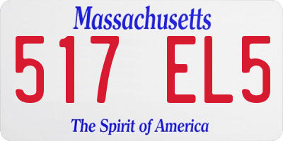 MA license plate 517EL5