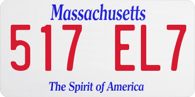 MA license plate 517EL7