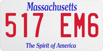 MA license plate 517EM6