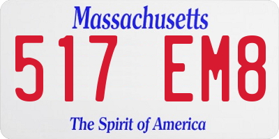 MA license plate 517EM8