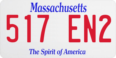 MA license plate 517EN2