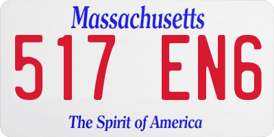 MA license plate 517EN6