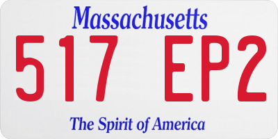MA license plate 517EP2