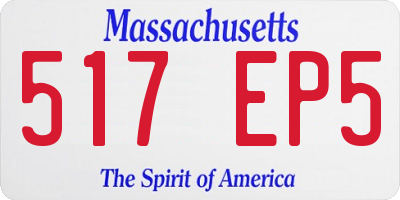 MA license plate 517EP5