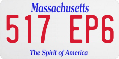 MA license plate 517EP6