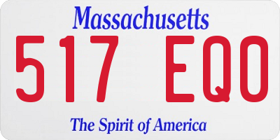 MA license plate 517EQ0
