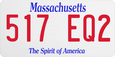 MA license plate 517EQ2