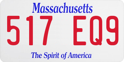 MA license plate 517EQ9