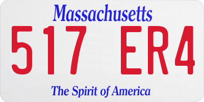 MA license plate 517ER4