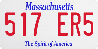 MA license plate 517ER5
