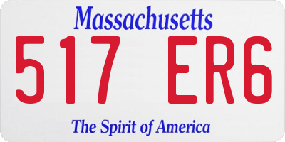 MA license plate 517ER6