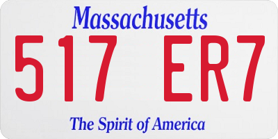 MA license plate 517ER7