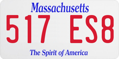 MA license plate 517ES8