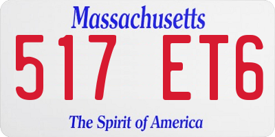 MA license plate 517ET6