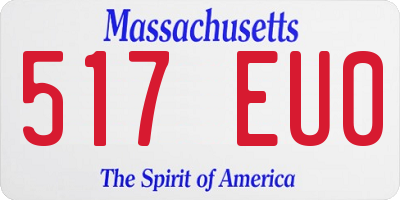 MA license plate 517EU0