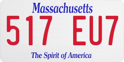 MA license plate 517EU7
