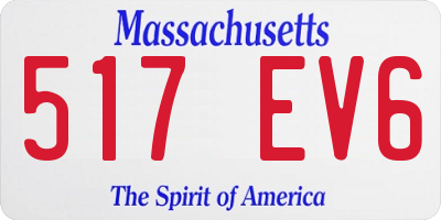 MA license plate 517EV6