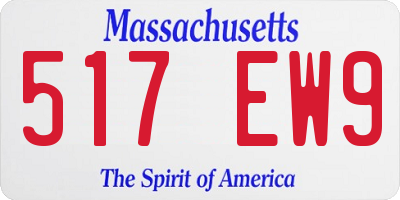 MA license plate 517EW9
