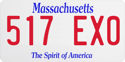 MA license plate 517EX0