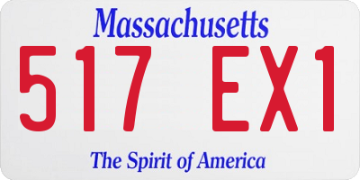 MA license plate 517EX1