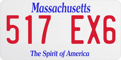 MA license plate 517EX6