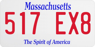 MA license plate 517EX8