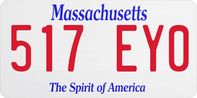 MA license plate 517EY0