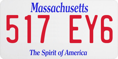MA license plate 517EY6
