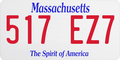 MA license plate 517EZ7