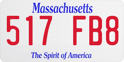 MA license plate 517FB8