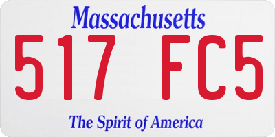 MA license plate 517FC5