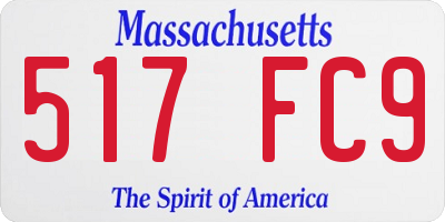 MA license plate 517FC9
