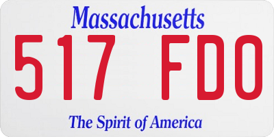 MA license plate 517FD0